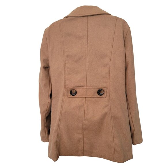 Me Jane Camel Tan Double Breasted Peacoat S Preppy Twee Academia Glam - Picture 3 of 4